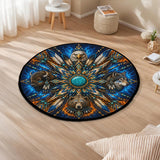 Four Sacred Winds Native American Round Quilt Rug DS260724M03