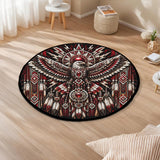 Thunderbird Sacred Crest Native American Round Quilt Rug DS260724M11