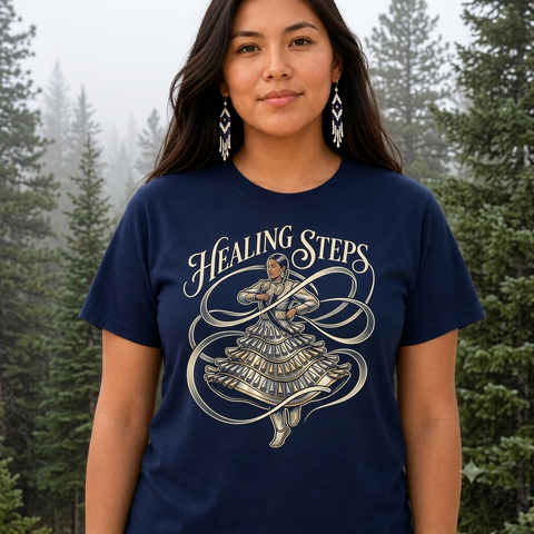 Dancer Powwow Healing Steps Native American-Inspired 2D T-Shirt TSm080