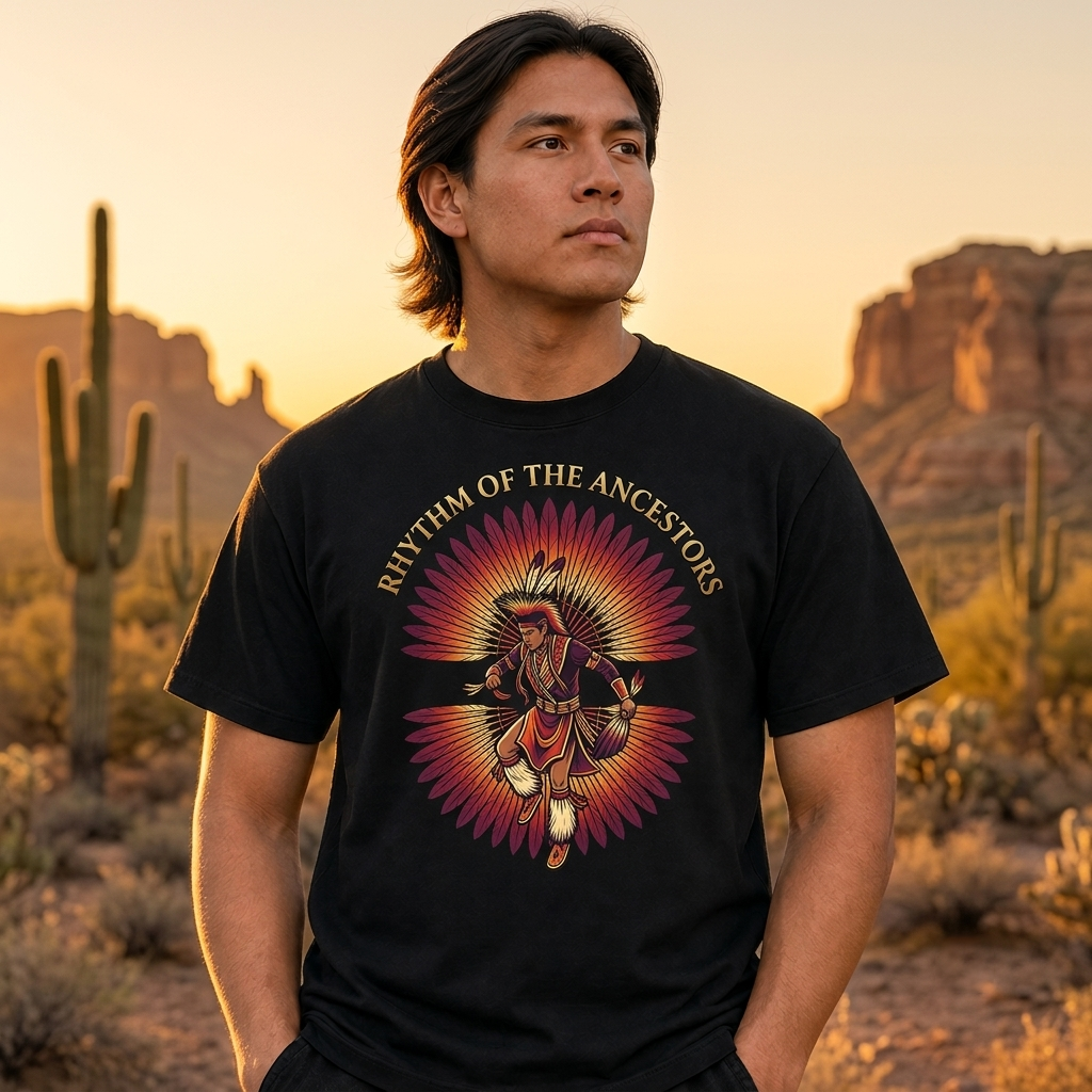 Dancer Powwow Native American-Inspired 2D T-Shirt TSm079