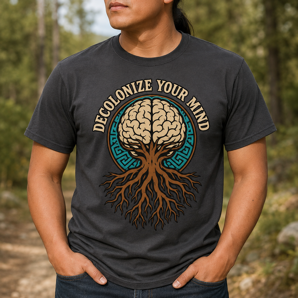 Decolonize Your Mind Roots Native American-Inspired 2D T-Shirt TSm052