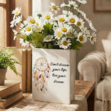 Dream Catcher Live Your Dream Native American Ceramic Book-Shaped Vase