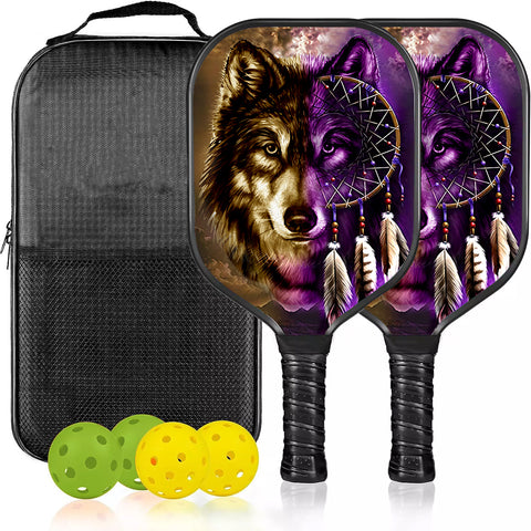 Dreamcatcher Purple Wolf GB-NAT0005 Pickleball Racket