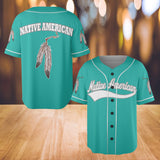 Powwow StoreBJ00092 Pattern Native Baseball Jersey