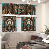 Eagle Chief Native American Curtain Valance and Kitchen Tiers Set DS260713M05
