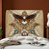 Eagle Dreamcatcher Native American Elastic Headboard Cover