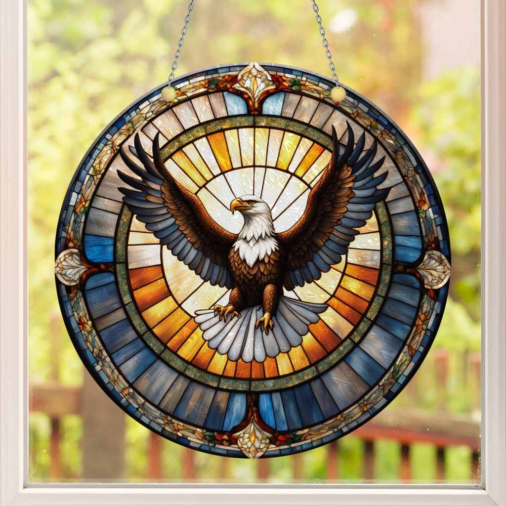 Eagle Native American Custom Shape Water Ripple Acrylic Hanging Ornament