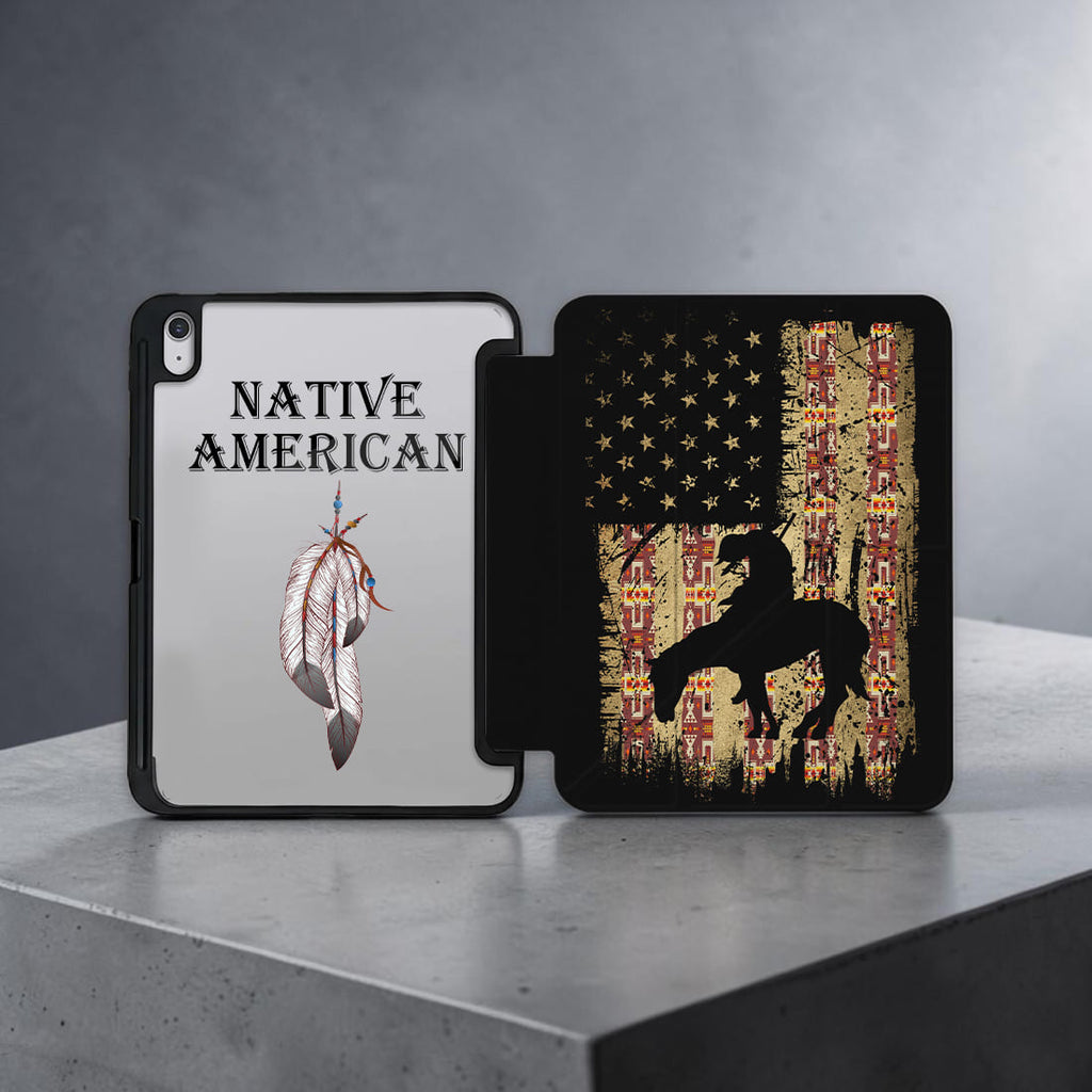 End Of Trail Native American Flag v2 Y-fold Tablet Cases