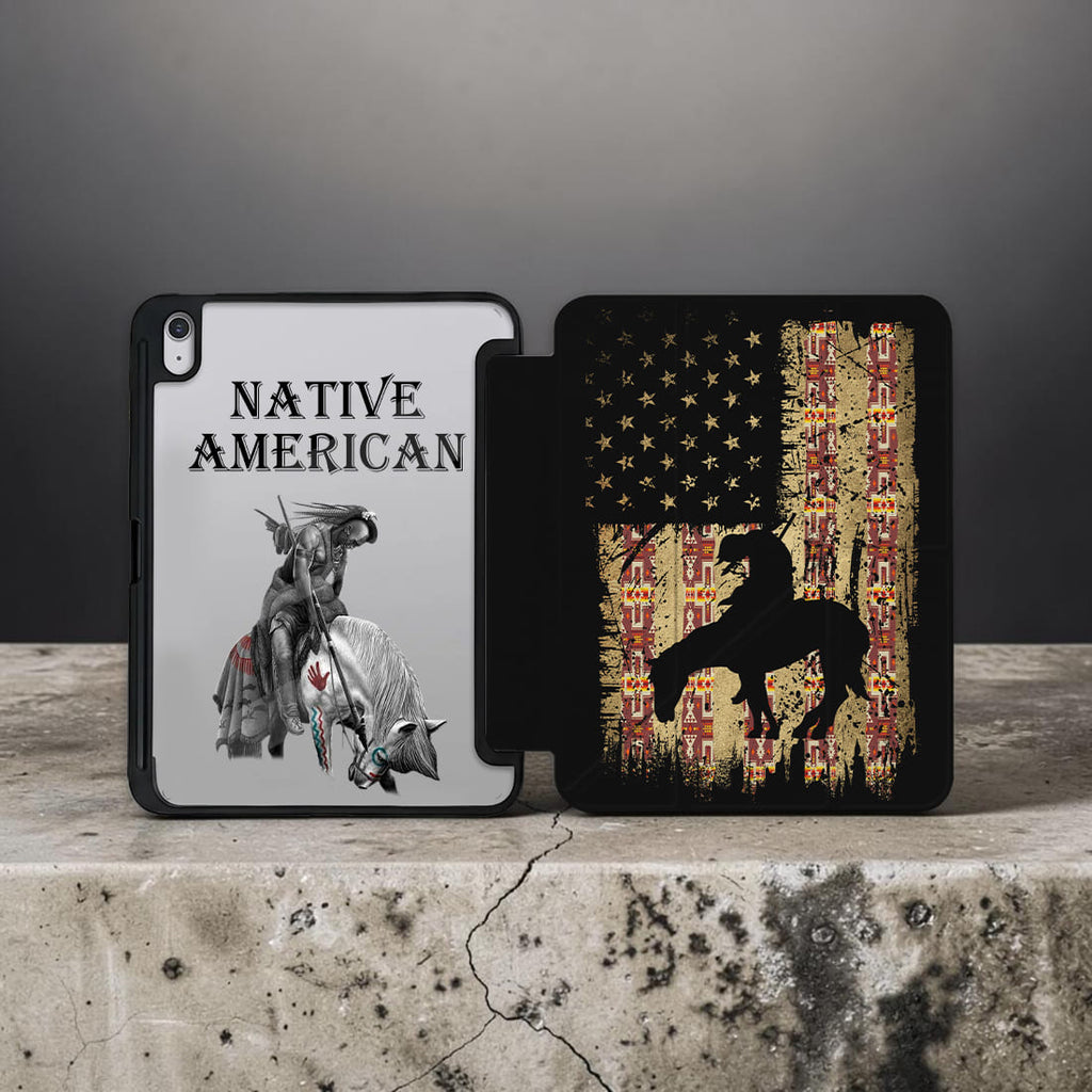End Of Trail Native American Flag Y-fold Tablet Cases