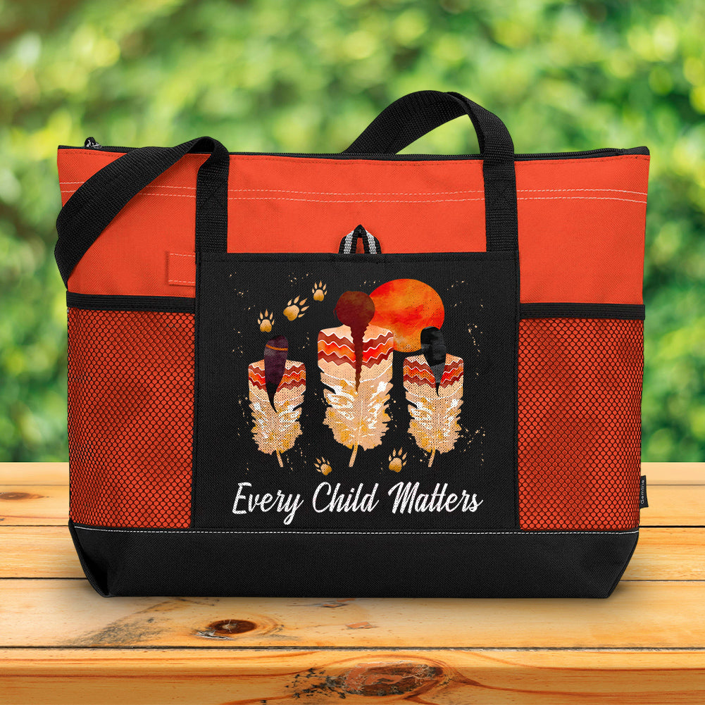Every Child Matters 6 Native American Tote Bag With Mesh Pockets