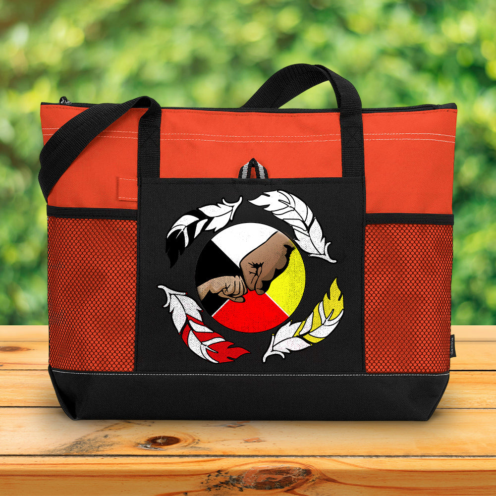Every Child Matters 8 Native American Tote Bag With Mesh Pockets