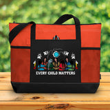 Every Child Matters v1 Native American Tote Bag With Mesh Pockets