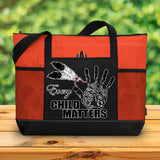 Every Child Matters v3 Native American Tote Bag With Mesh Pockets