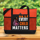 Every child matters 9 Native American Tote Bag With Mesh Pockets