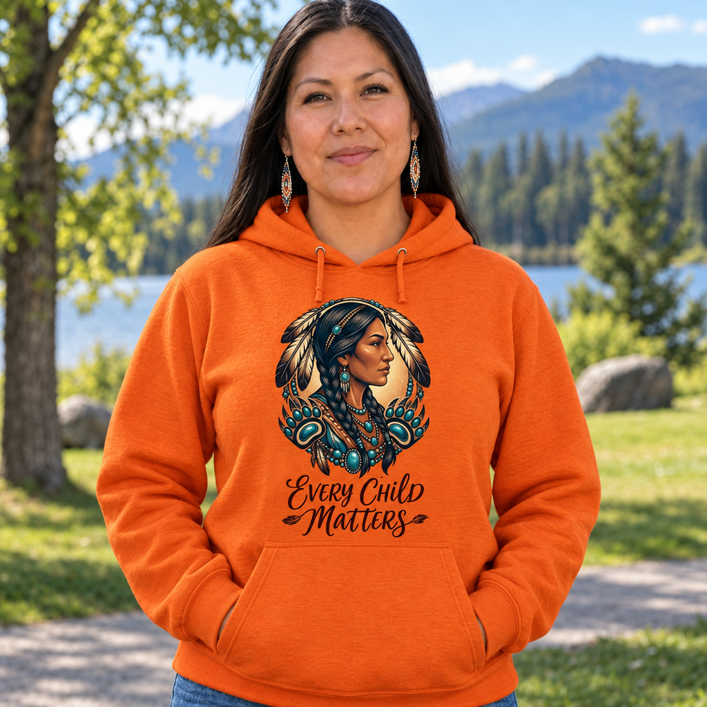 Feather Bear Claw Native American-Inspired 2D Hoodie HDm039