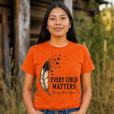 Feather Butterflies Hope Graphic Native American-Inspired 2D T-Shirt TSm028
