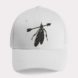 Arrow Feathers Native American Embroidered Cap