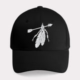 Arrow Feathers Native American Embroidered Cap