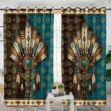 Feather Native American Living Room Curtain DS260713M07