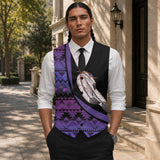 Feather Native American Suit Vest Jacket Print Front & Back BJ000132