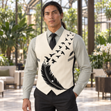 Feathered Freedom Native American-Inspired Suit Vest Jacket Print One Side Front VJm010