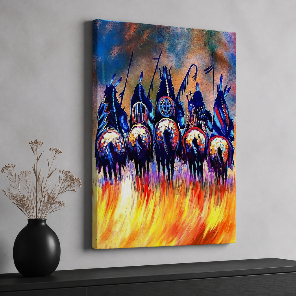 Fire Spirit Ceremony Native American Canvas Wall GB-NAT00013