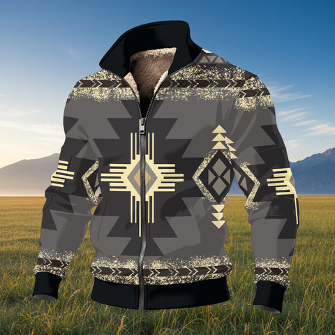 GB-HS00014 Native American Thick Knit Fleece Jacket