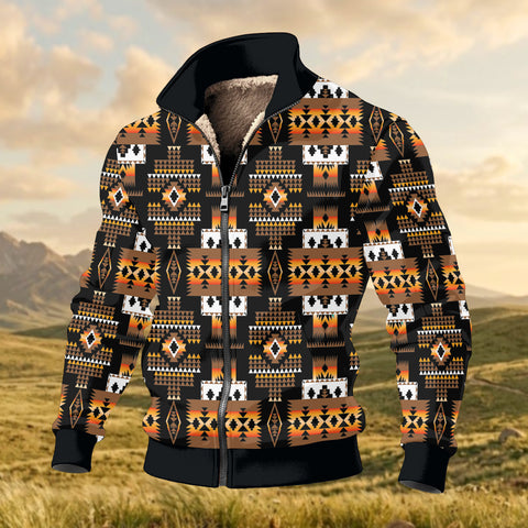 GB-HS00024 Native American Thick Knit Fleece Jacket