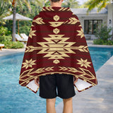 GB-HS00025 Pattern Native American Hooded Towel Poncho