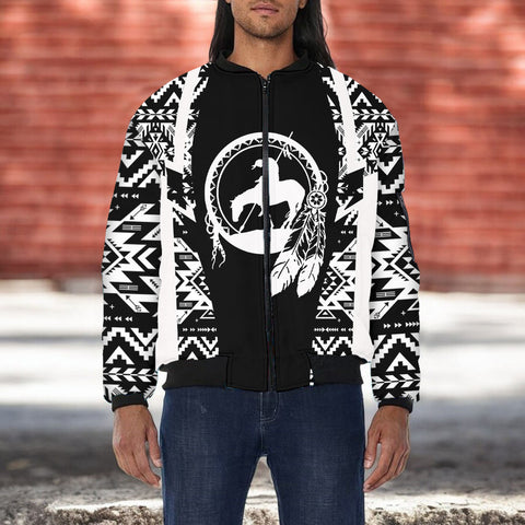 GB-HW000161 Trail of Tears Native American Bomber Jacket With Sleeve Pocket