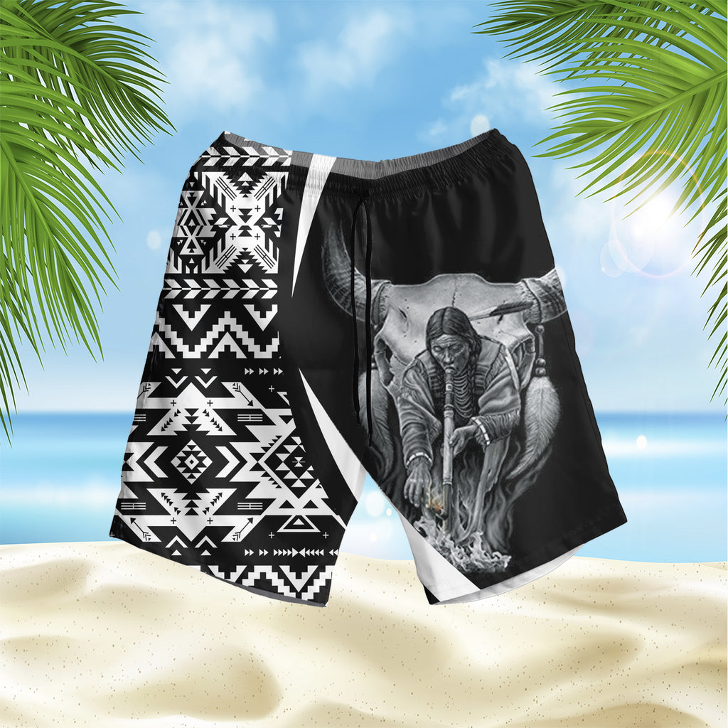 GB-HW000291 Chief Native American Hawaiian Shorts