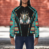 GB-HW000300v3 Bison Native American Bomber Jacket With Sleeve Pocket