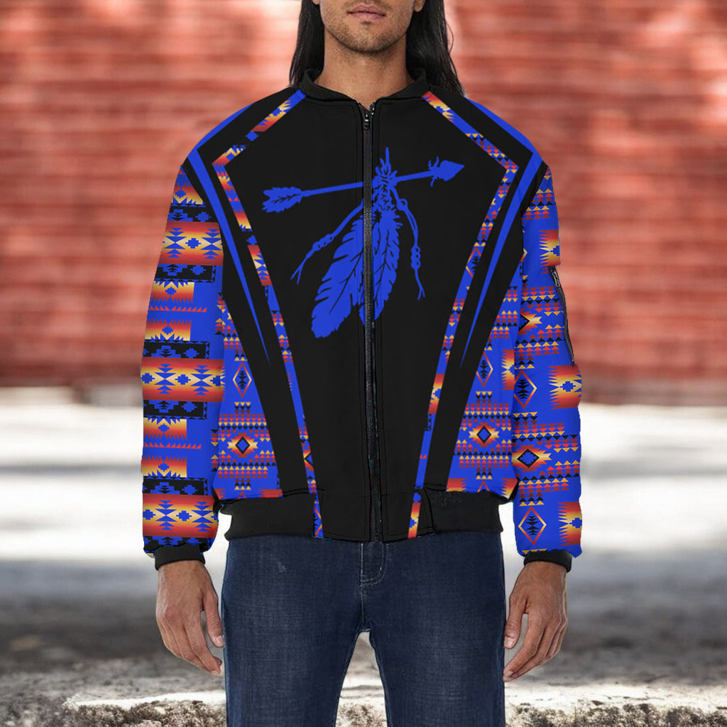 GB-HW000306 Native American Bomber Jacket With Sleeve Pocket