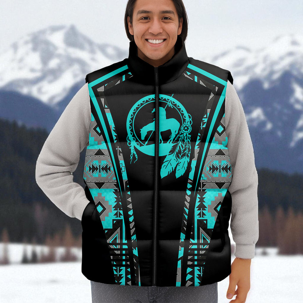 GB-HW000339 Native American Unisex Down Puffer Vest
