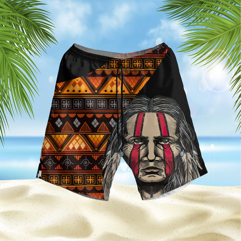 GB-HW000456 Chief Native American Hawaiian Shorts