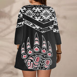 GB-HW000557 Bear Native American Beach Kimono