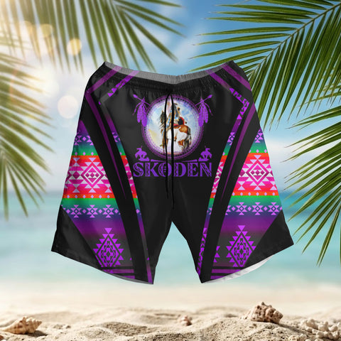 GB-HW000645 Skoden Chief Native American Hawaiian Shorts