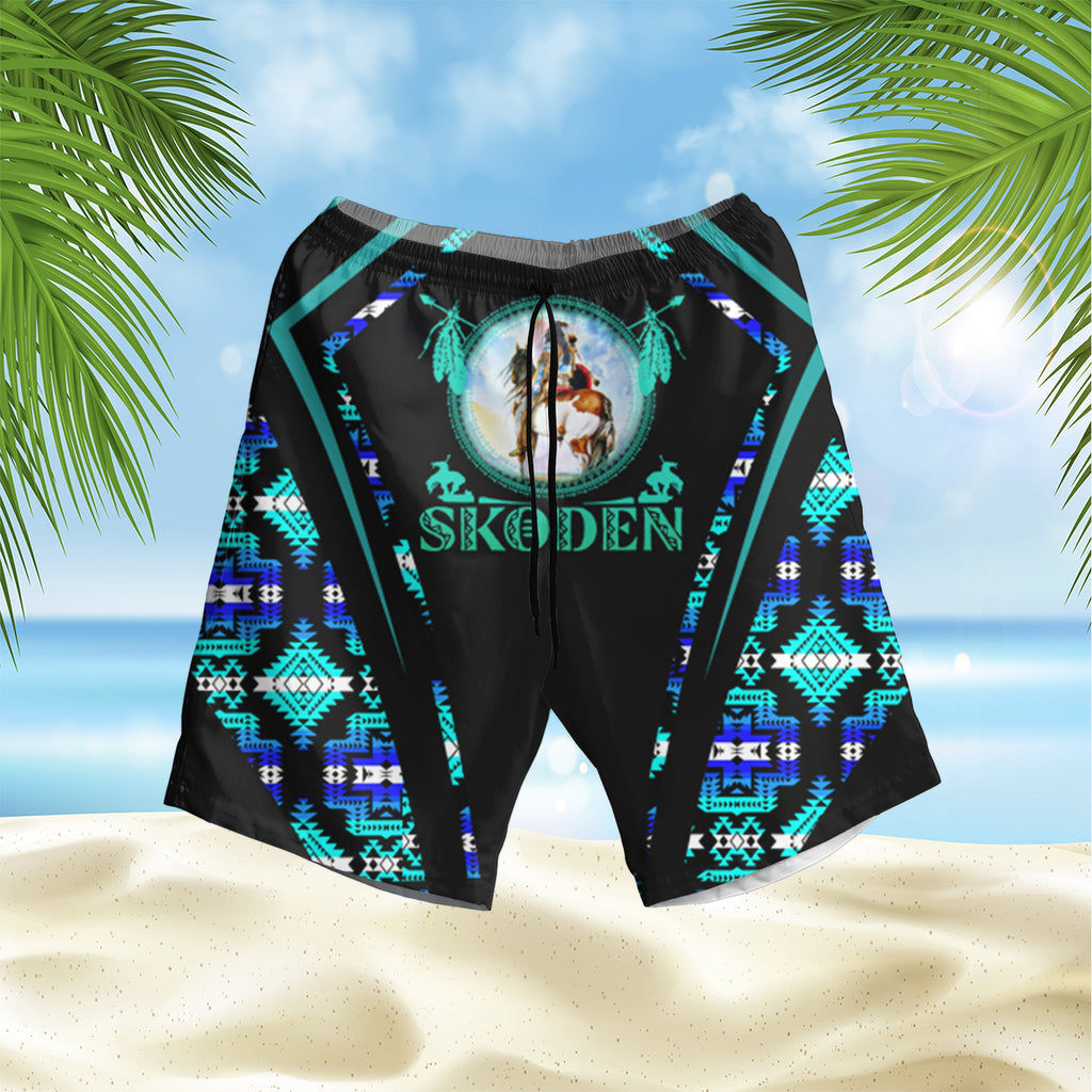 GB-HW000646 Skoden Chief Native American Hawaiian Shorts