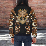 GB-HW000665v3 Owl Native American Bomber Jacket With Sleeve Pocket