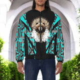 GB-HW000672v2 Bear Chief Native American Bomber Jacket With Sleeve Pocket