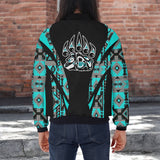 GB-HW000672v3 Bear Claws Native American Bomber Jacket With Sleeve Pocket