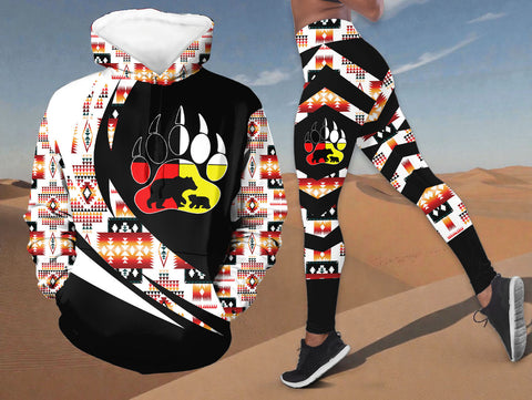 GB-HW000723v2 Mama Bear Native American Hoodie Leggings Set