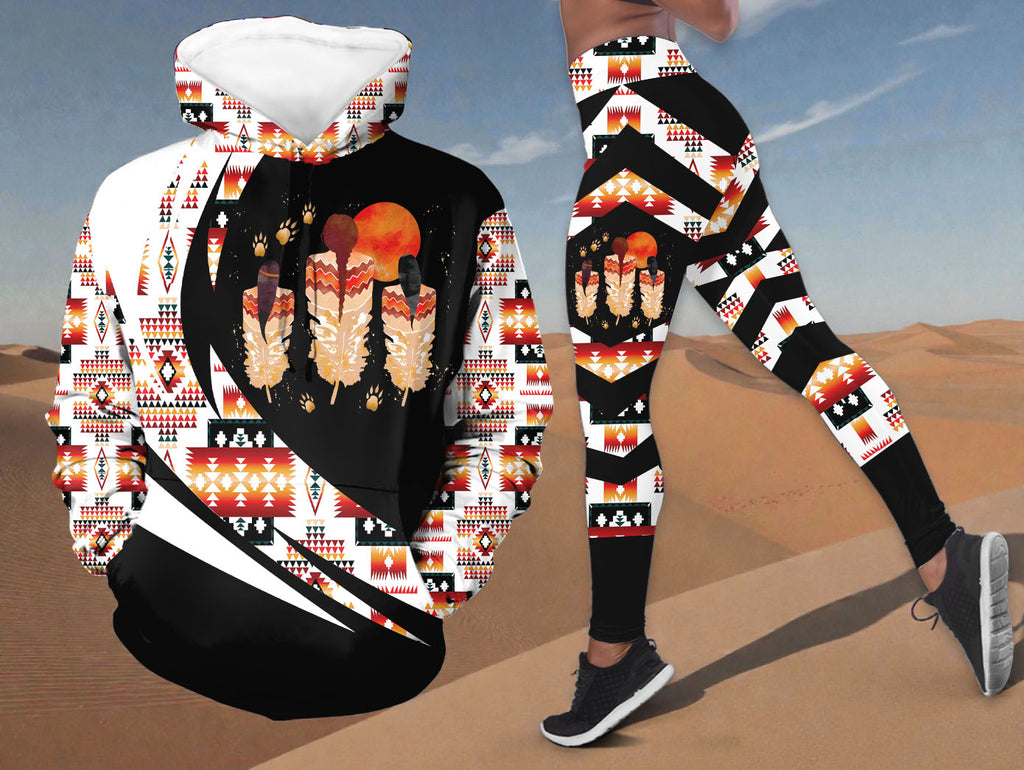 GB-HW000723v4 Sisters Native American Hoodie Leggings Set