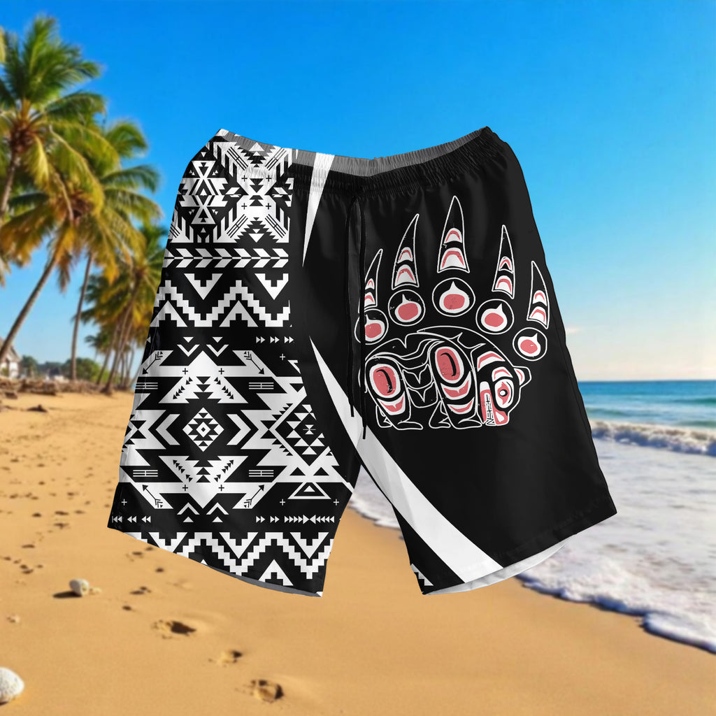 GB-HW000769 Bear Claw Native American Hawaiian Shorts