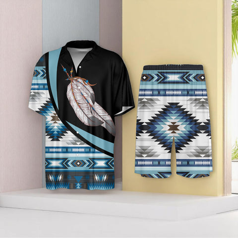 GB-HW000783 Native American Men Imitation Silk Shirt Suit