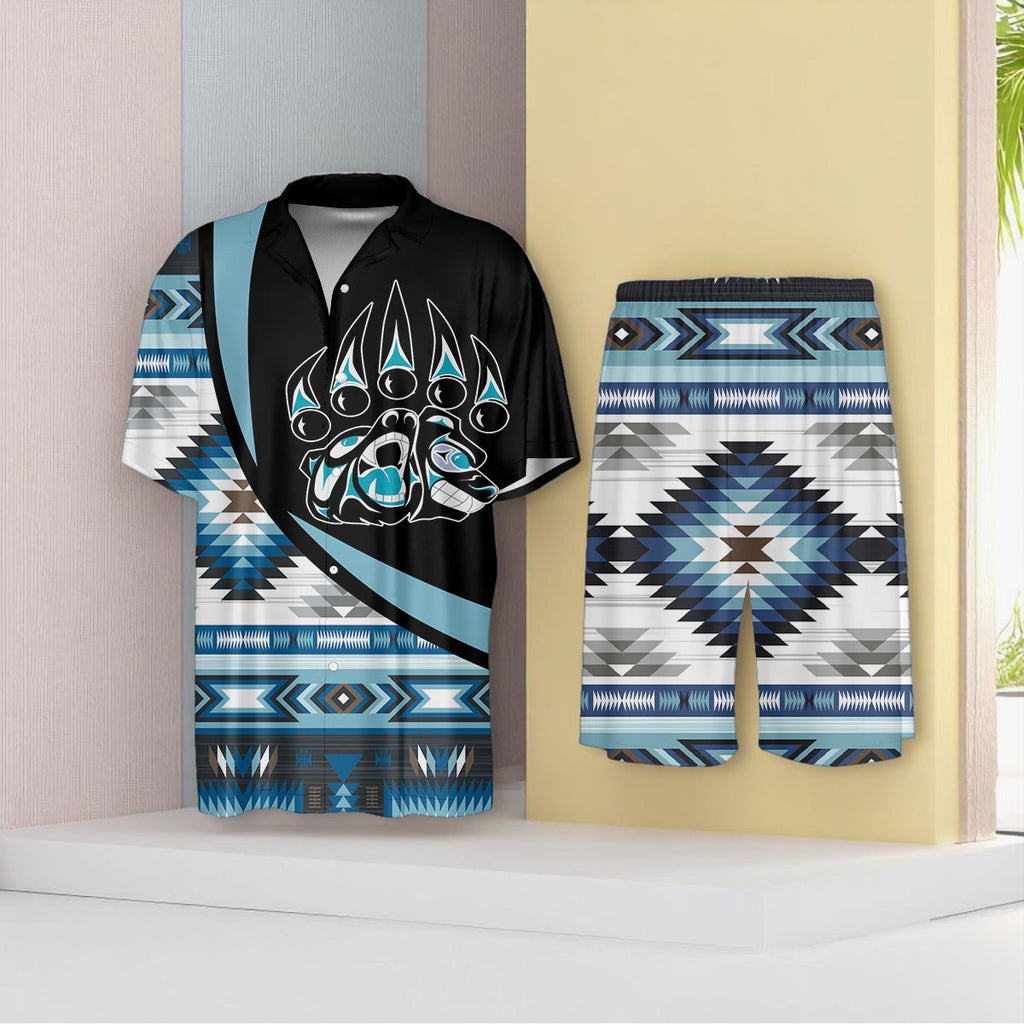 GB-HW000784 Native American Men Imitation Silk Shirt Suit