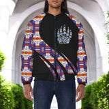 GB-HW000809 Bear Claws Native American Bomber Jacket With Sleeve Pocket