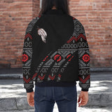 GB-HW000828 Native American Bomber Jacket With Sleeve Pocket