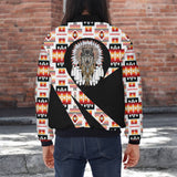 GB-HW000853v2 Wolf Chief Native American Bomber Jacket With Sleeve Pocket