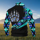 GB-HW000864 Bear Claw Native American Thick Knit Fleece Jacket
